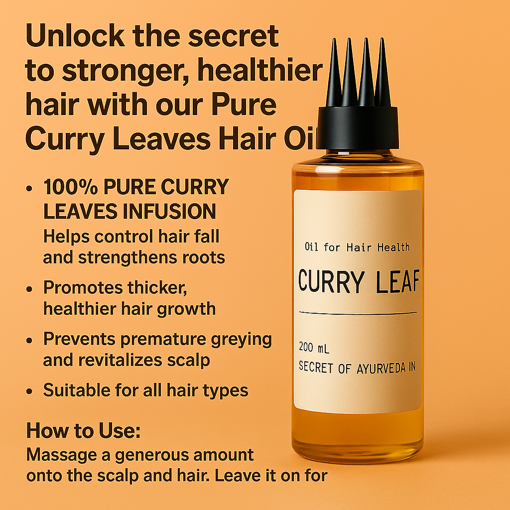 Curry Leaves Hair Oil 200ml + Face Pack 250g – Purify & Revive Bundle